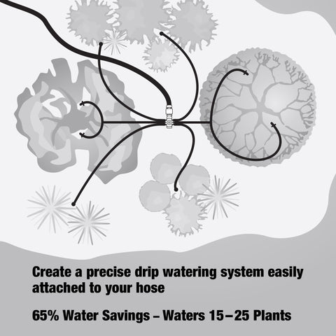 Rain Bird half-pattern bubblers deliver gentle, targeted watering for borders.