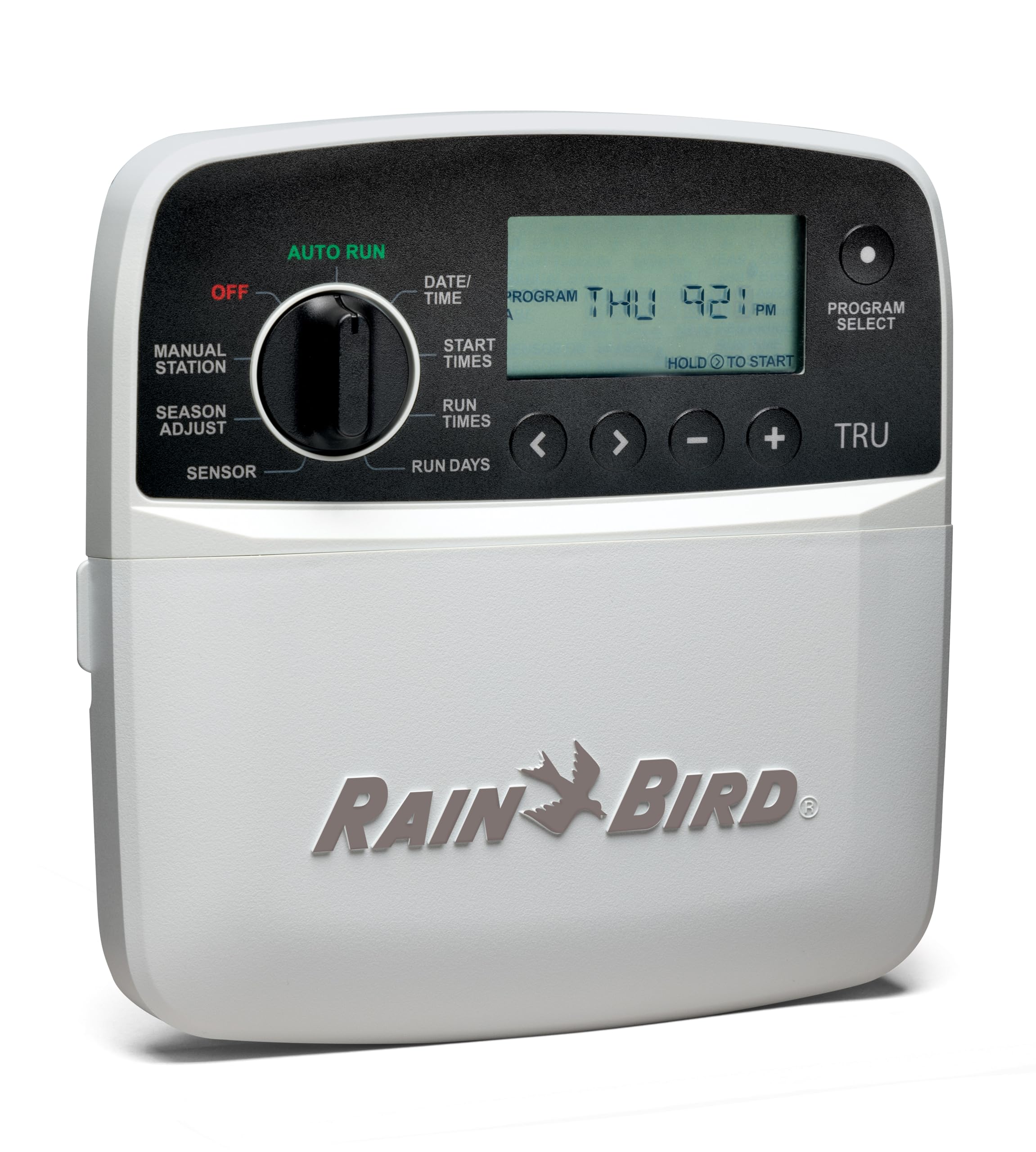 Rain Bird TRU4I dial and LCD display for easy zone programming