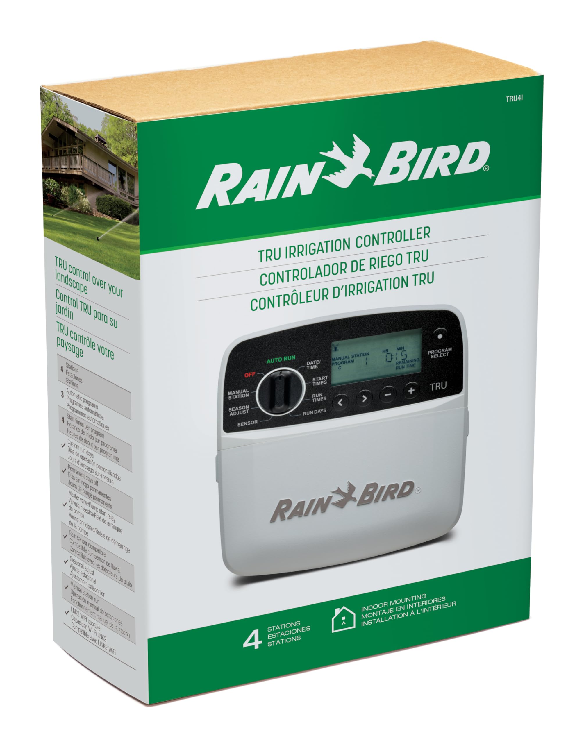 Rain Bird TRU4I professional features including surge protection and memory