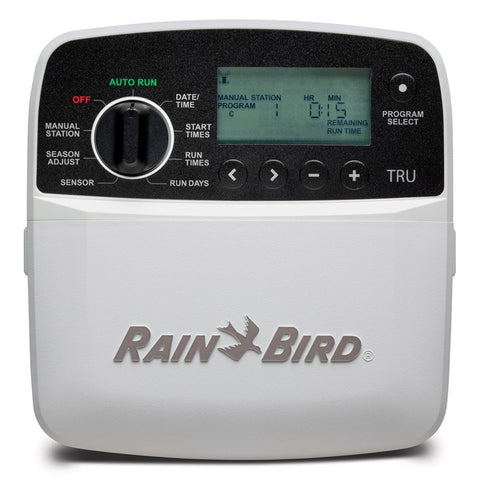 Rain Bird TRU6I dial-programming for precise zone scheduling and easy control