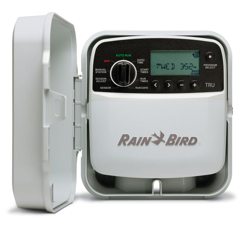 Rain Bird TRU8O control dial for easy programming and scheduling.