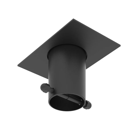 Rain Chains Direct black adapter top view for secure gutter connection and steady rain flow.