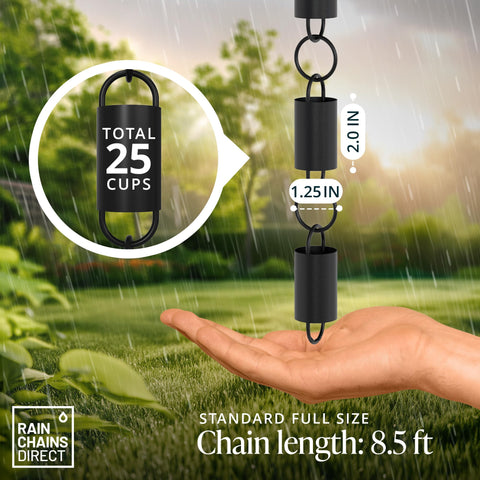 Rain Chains Direct Channel Link hanging hook ready for quick installation.