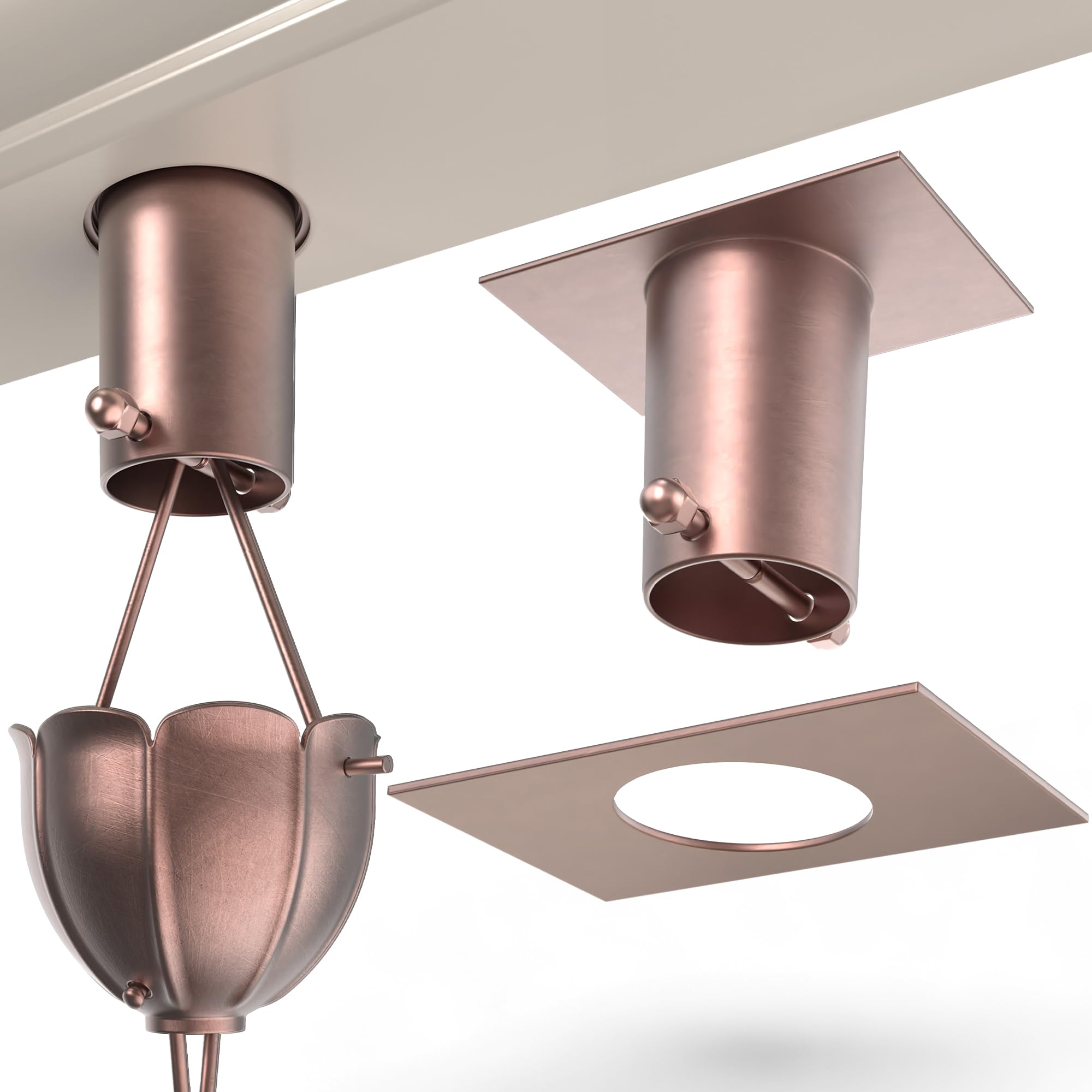Rain Chains Direct copper gutter adapter in use for seamless connection.