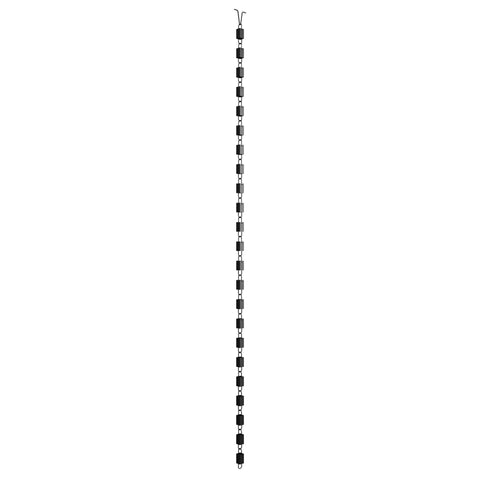 Rain Chains Direct square link mounted along home exterior adds visual interest.