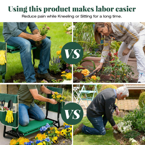 RAIN SPIRIT ergonomic seniors design eases lifting and kneeling for garden tasks.
