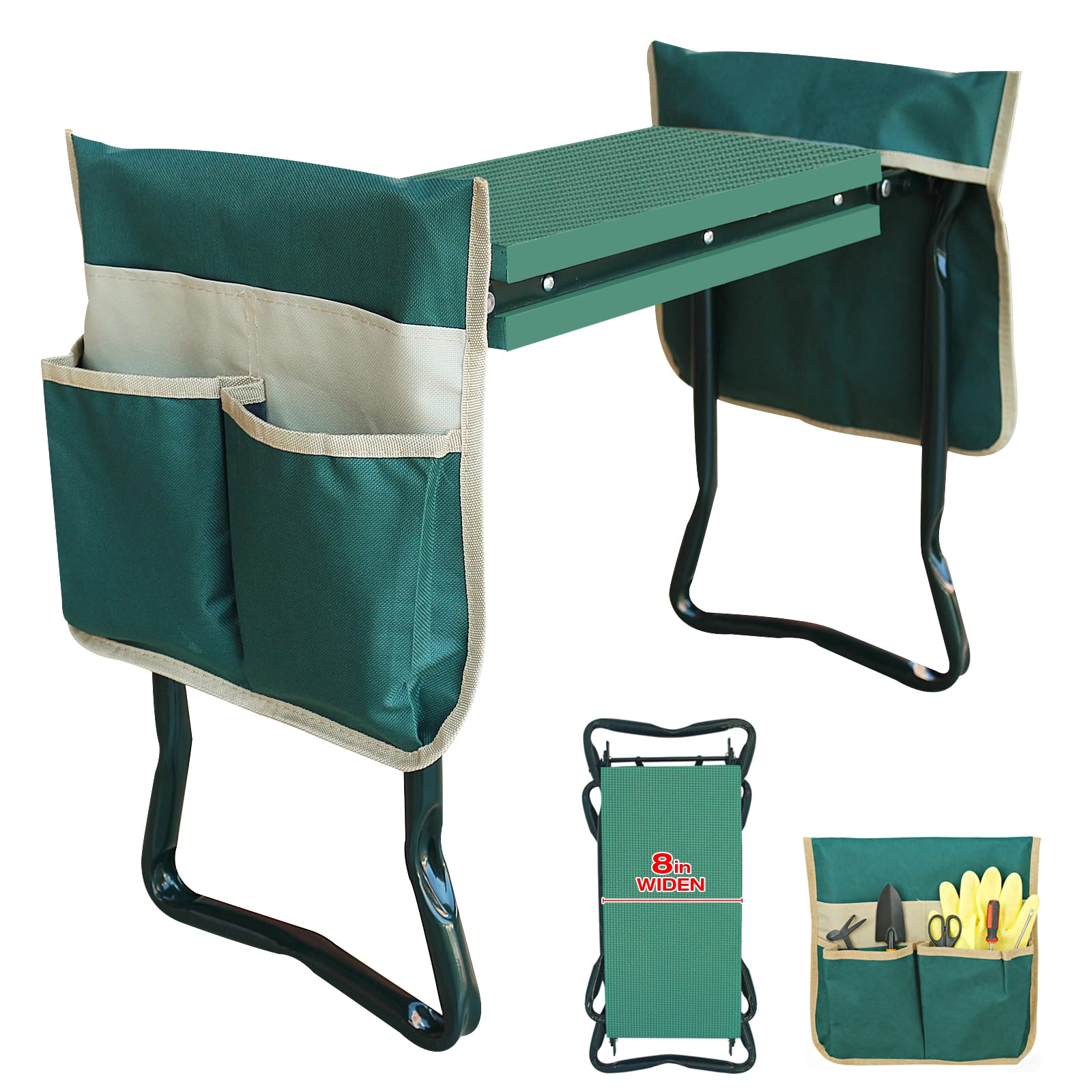 RAIN SPIRIT upgraded kneeler pad delivers 8-inch comfort for knee-friendly gardening.