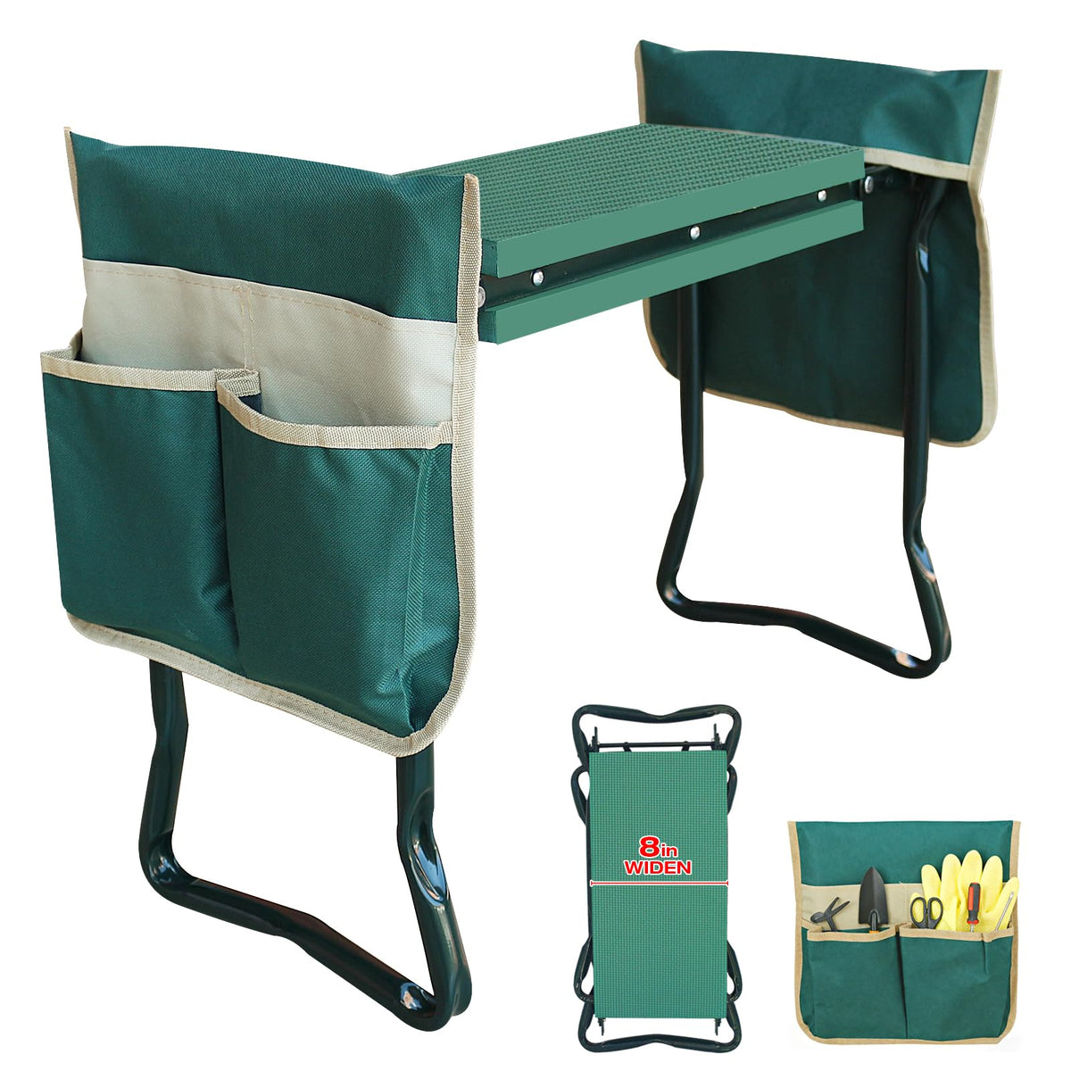 RAIN SPIRIT upgraded kneeler pad delivers 8-inch comfort for knee-friendly gardening.