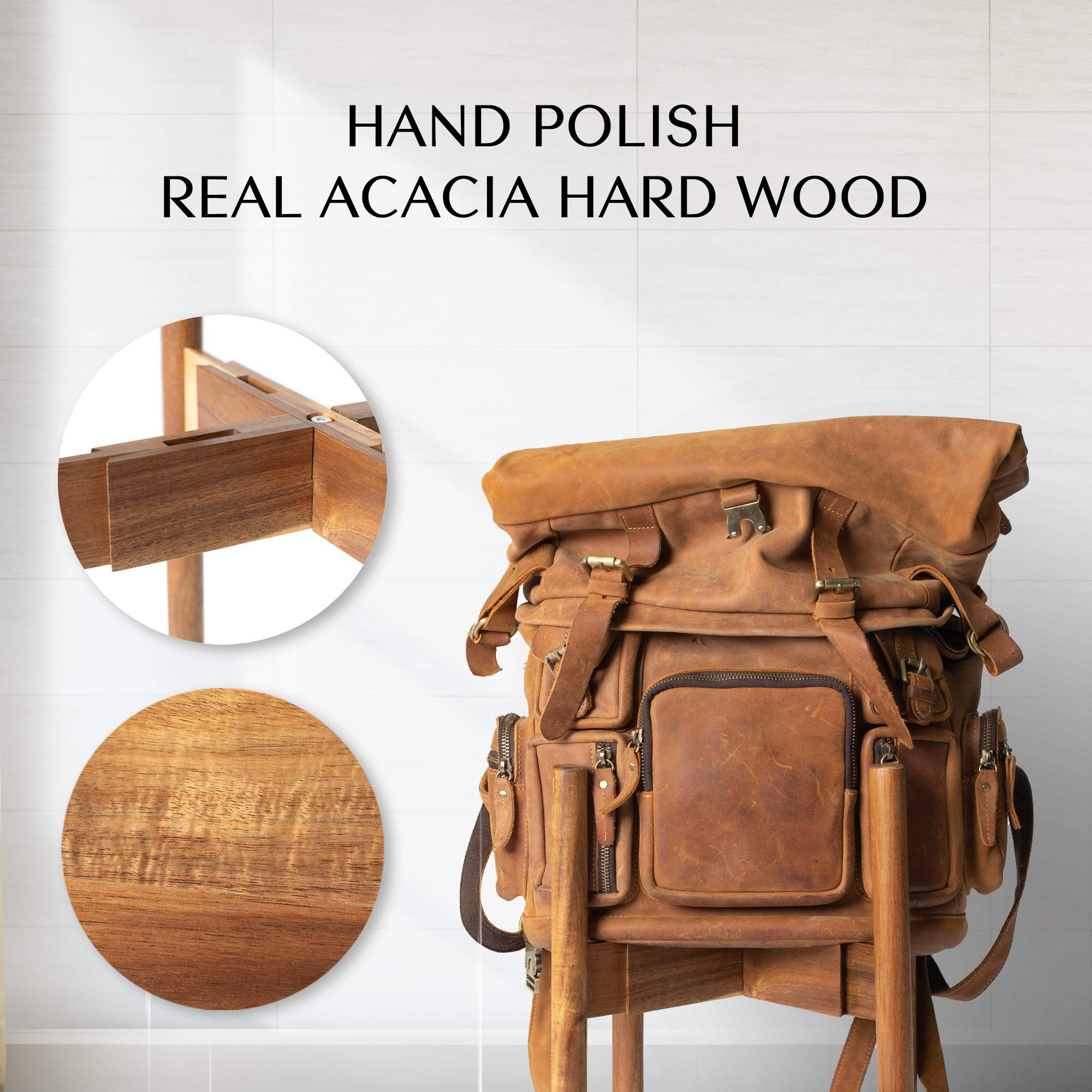 Rainbleland acacia stand flip design creates varied visual focal points.