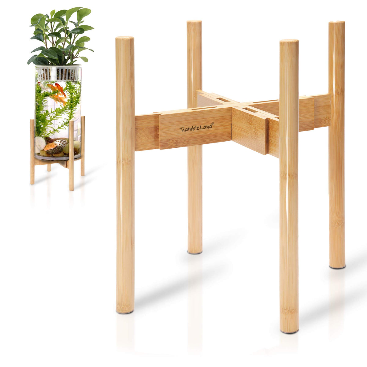 RAINBLELAND indoor plant stand with easy assembly for a clean, modern entryway.