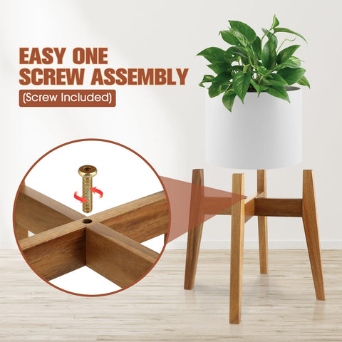 RAINBLELAND Large plant stand indoor supports heavy pots securely.