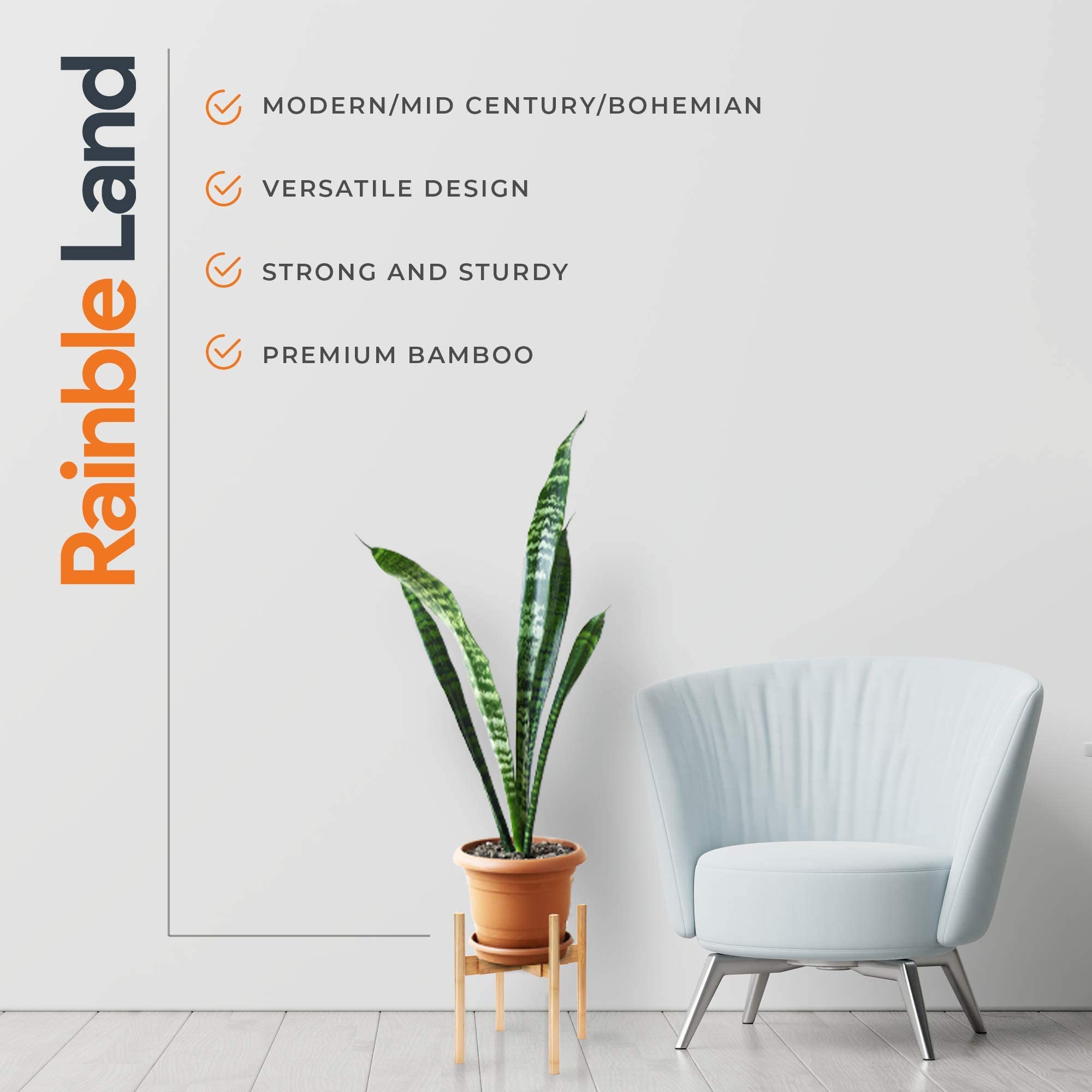 RAINBLELAND mid-century modern design adds warmth and height to interiors.