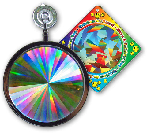 Rainbow Symphony Rainbow Window Suncatcher axicon pattern casts vibrant rainbows in sunlight