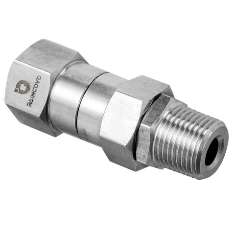 Raincovo 250°F-rated fitting supports heavy-duty cleaning tasks.