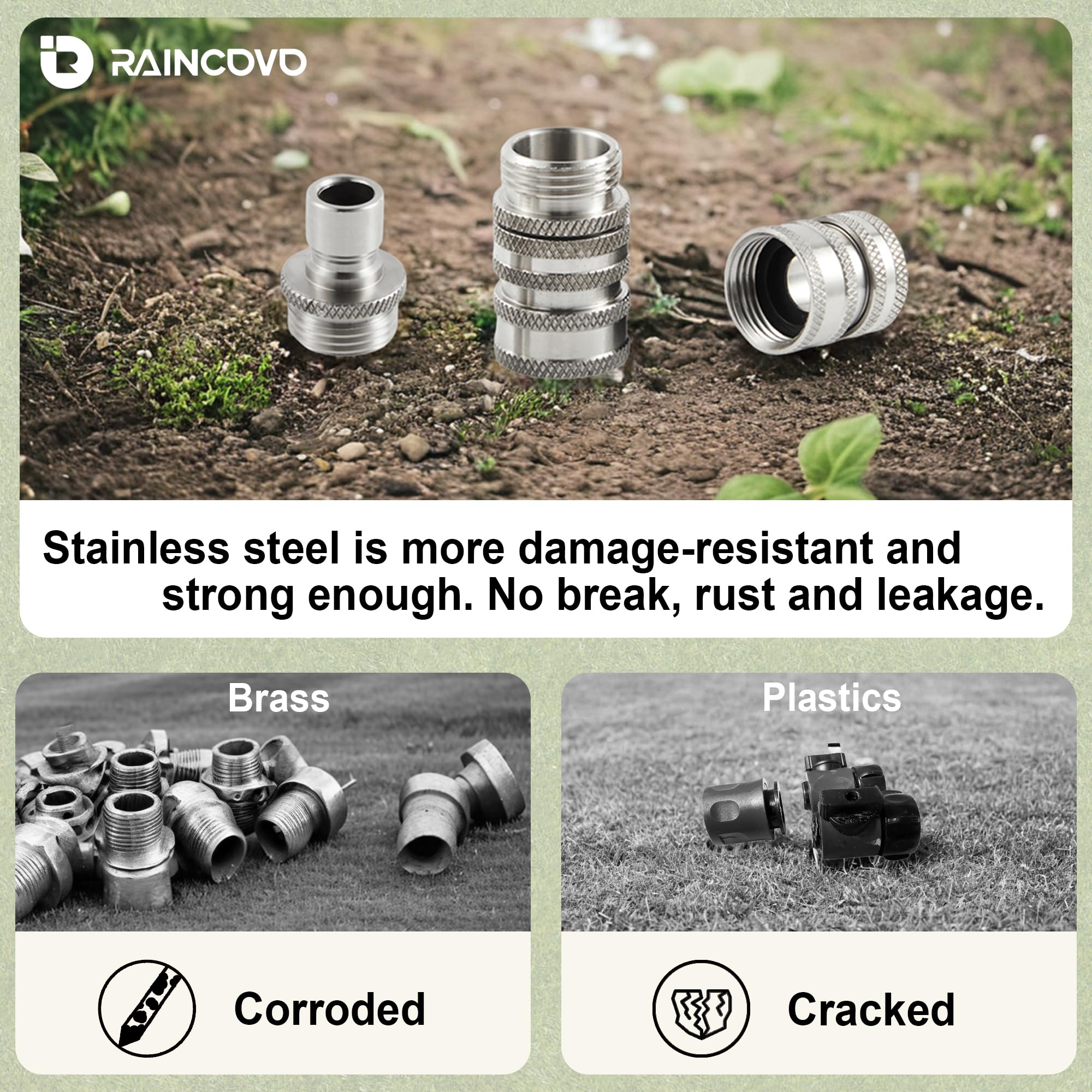 Raincovo 3-4 inch GHT fitting demonstrates universal compatibility