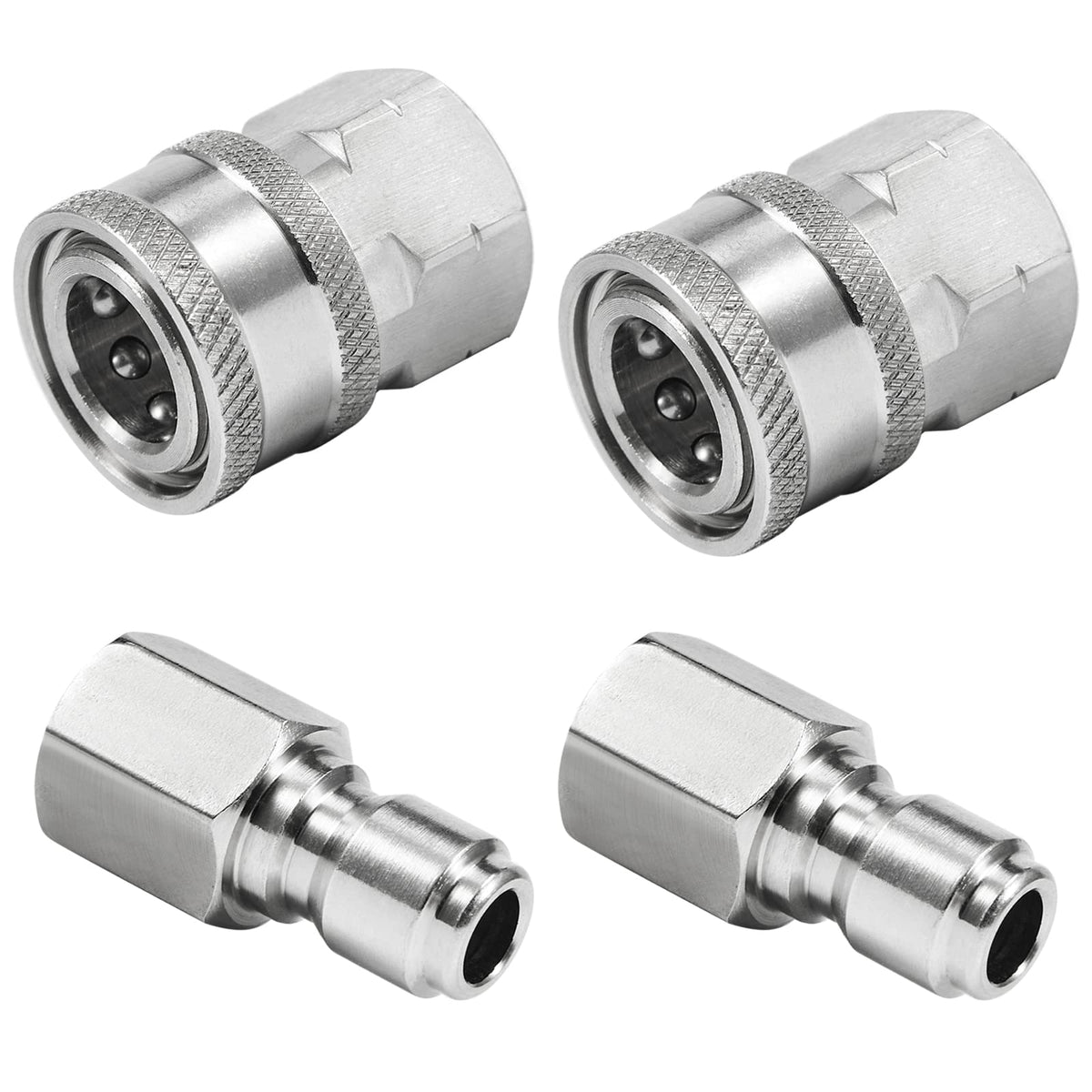 Raincovo 38-inch quick connect fittings snap securely for fast tool changes.