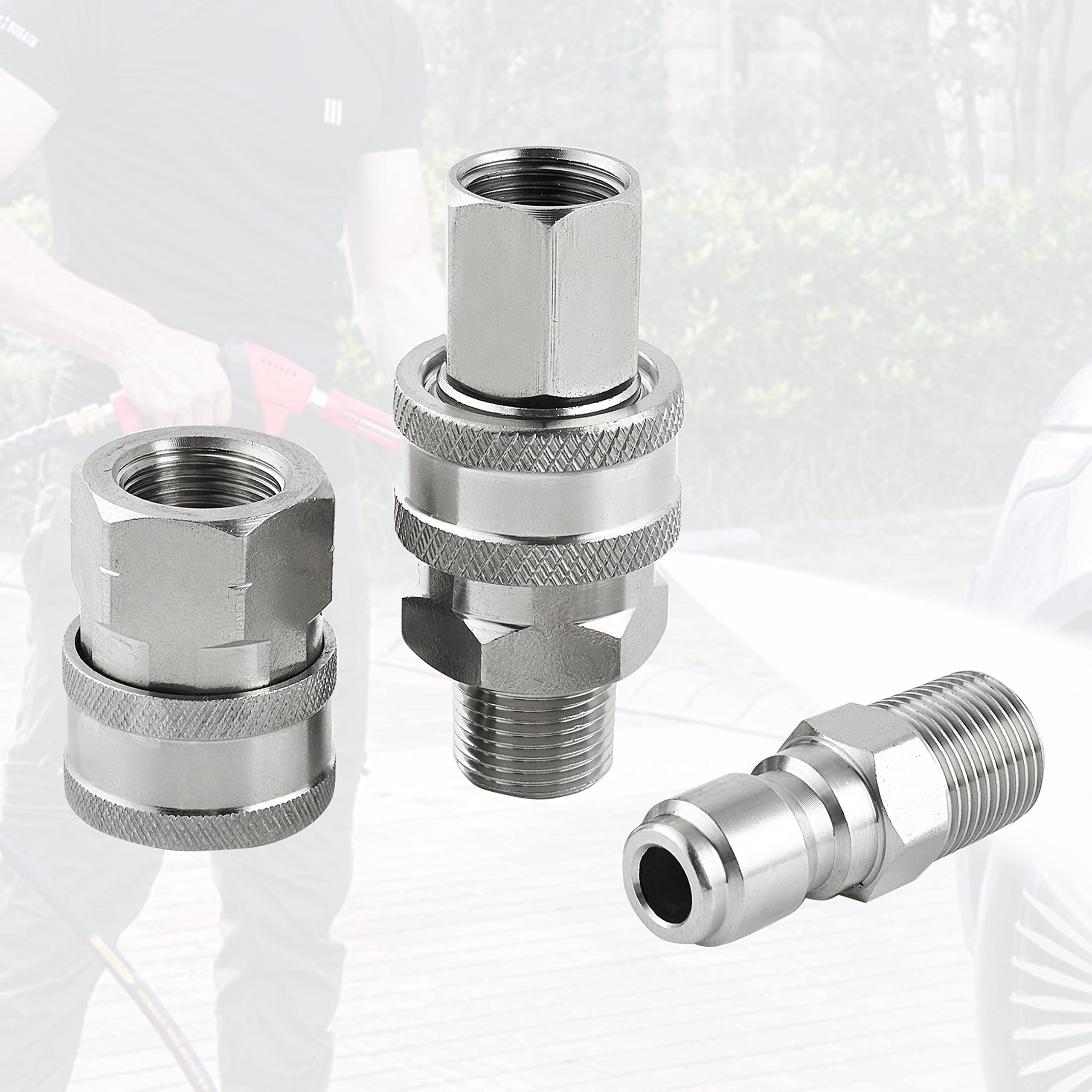 Raincovo 5000 psi adapters ready for high-pressure washing without compromising performance.