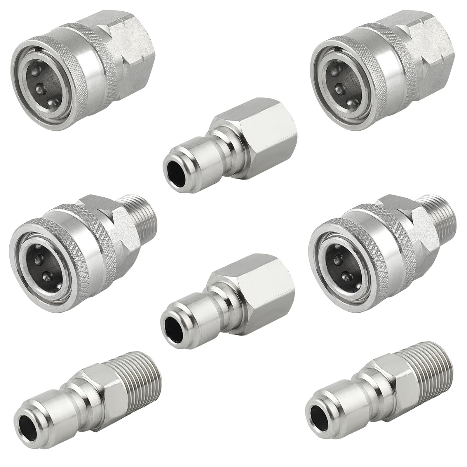Raincovo 8-piece adapter set for versatile pressure washer connections