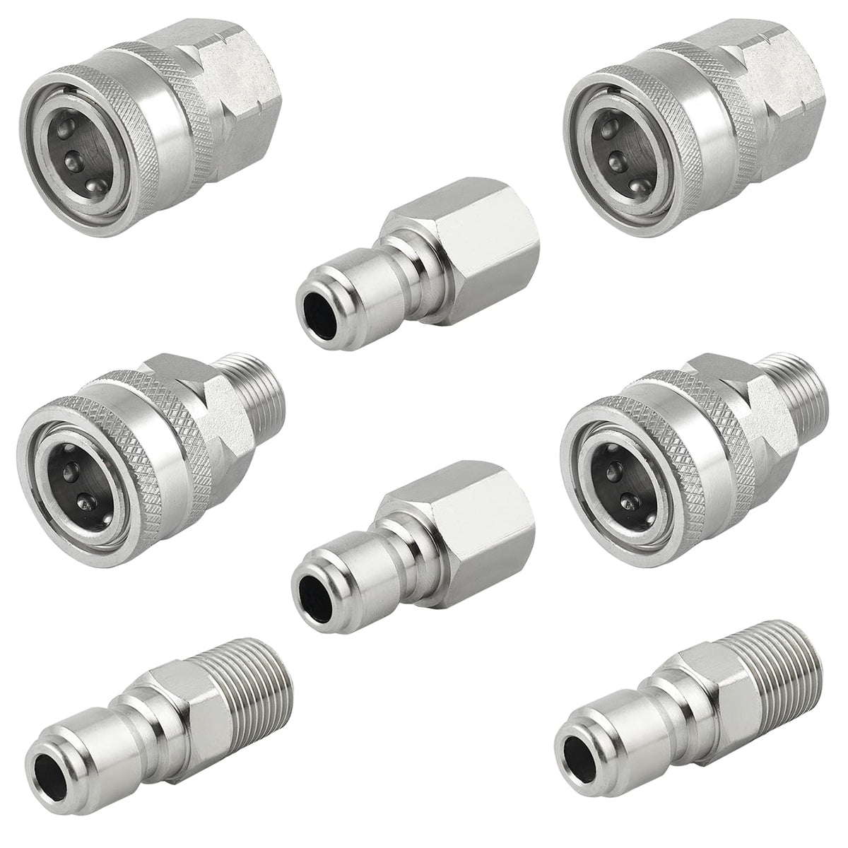 Raincovo 8-piece adapter set for versatile pressure washer connections
