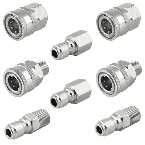 Raincovo 8-piece adapter set for versatile pressure washer connections