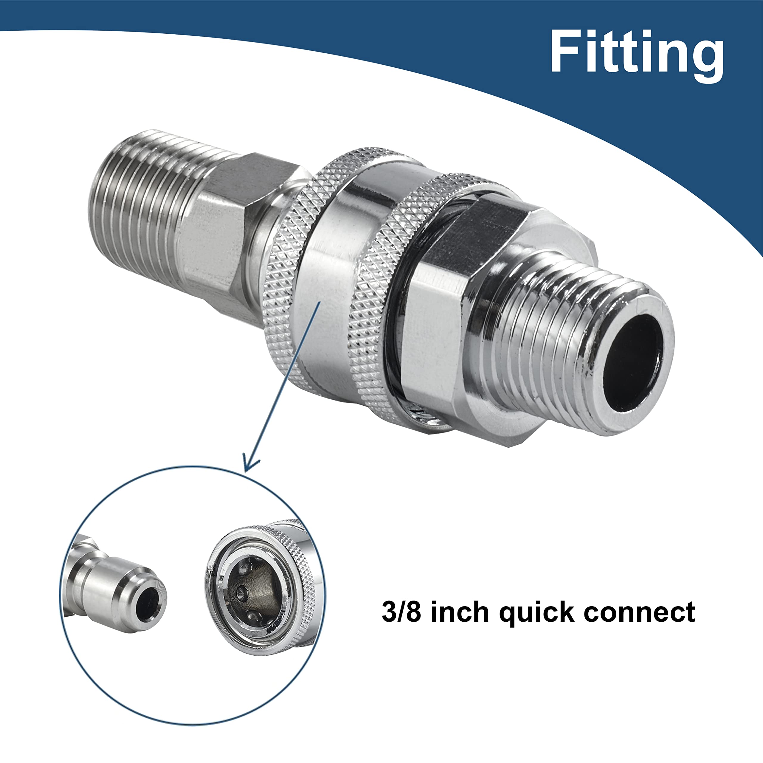 Raincovo adapters in stainless steel and chromed brass ensure durable performance.