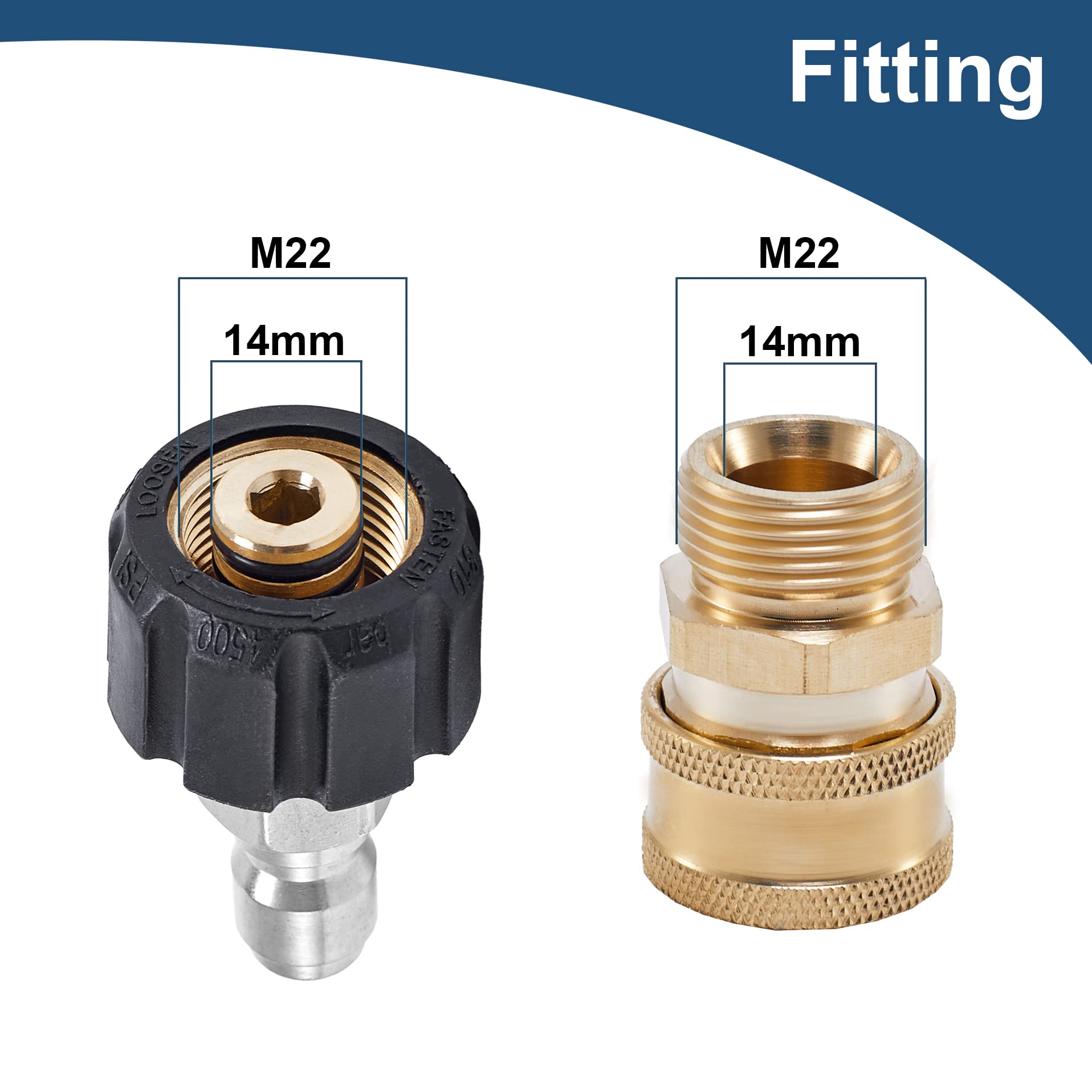 Brass construction provides durability and long life for demanding cleaning tasks.