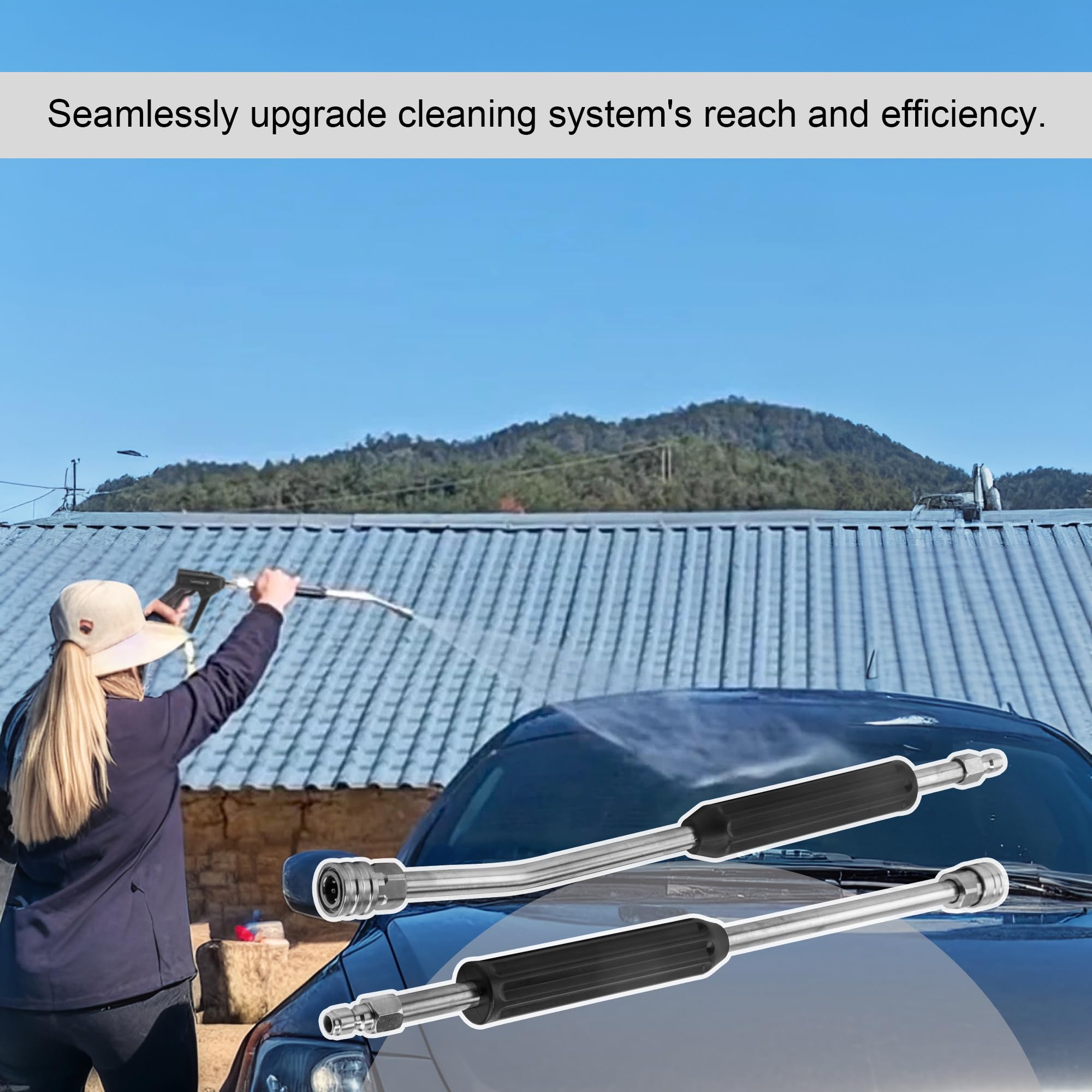 Raincovo one-quarter-inch quick-connect ensures quick, secure attachment.