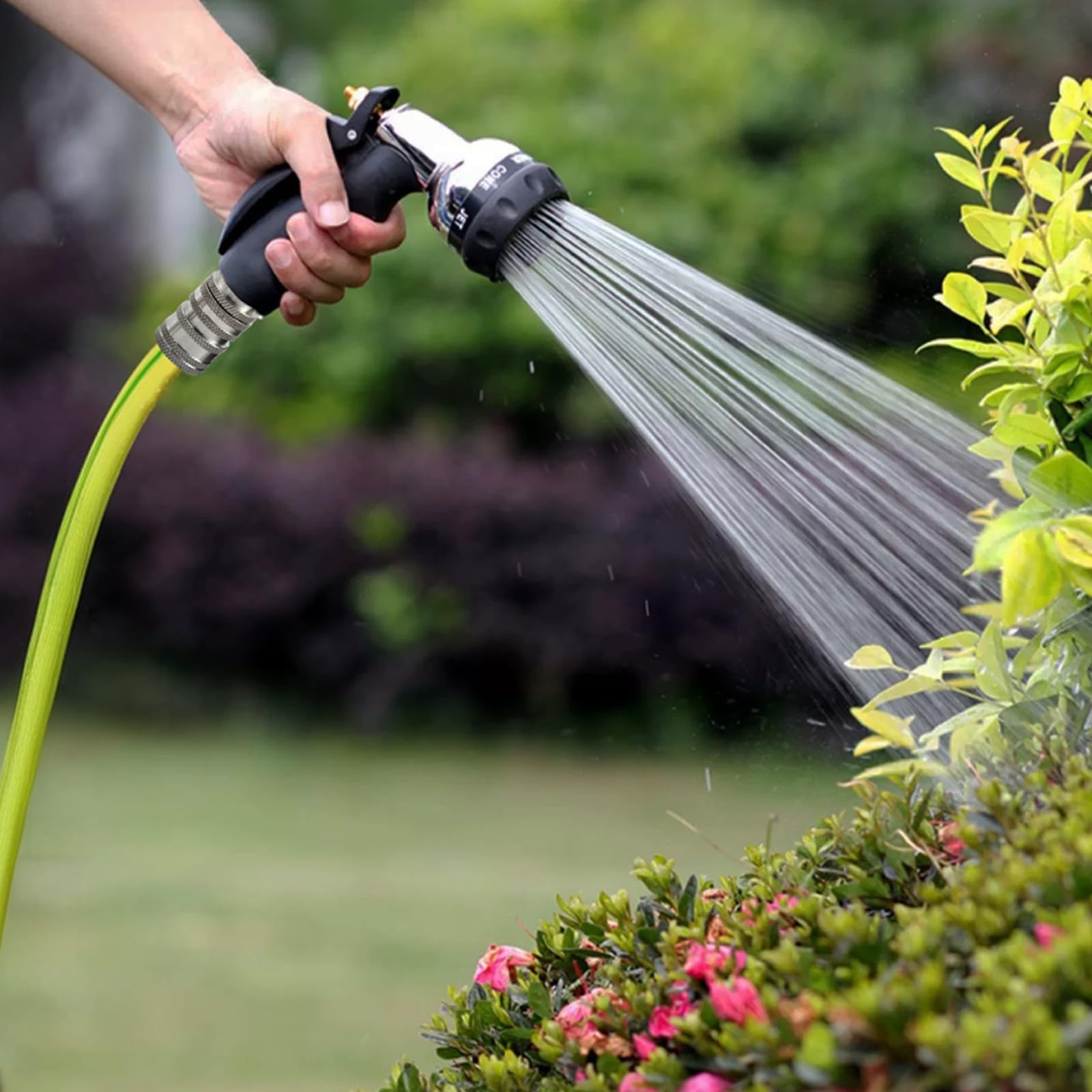 Raincovo flexible hose length attachment enables versatile watering