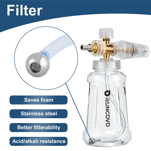 Raincovo foam cannon adjustable nozzle-angle demonstrates versatile spray control
