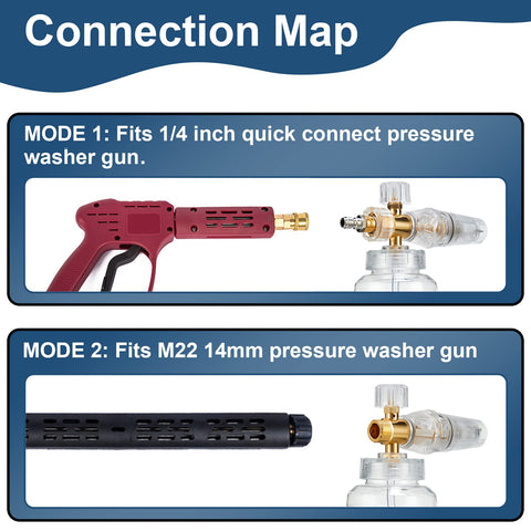 Raincovo foam cannon regulator knob emphasizes foam thickness control