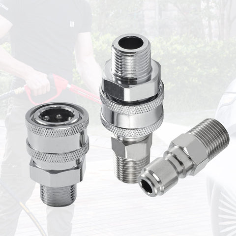 Raincovo four-piece adapter kit offers broad compatibility up to 5000 PSI.