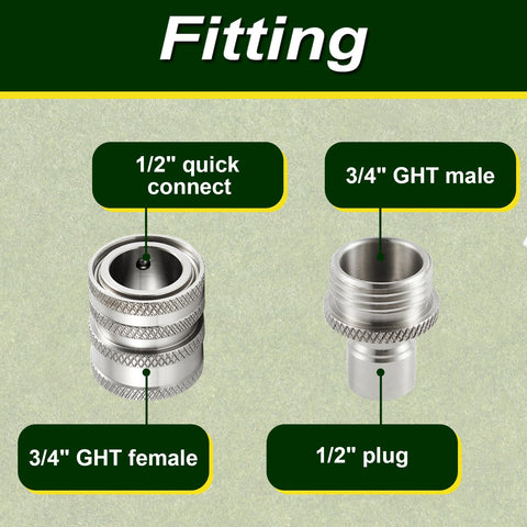 Raincovo hose connector used with pressure washer hose