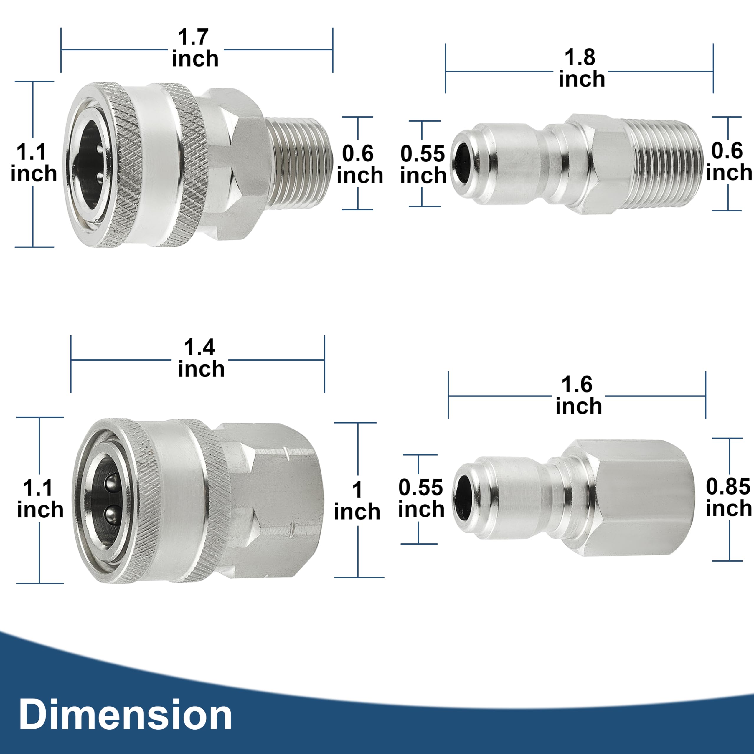 Raincovo NPT thread adapters provide precise leak-free connections