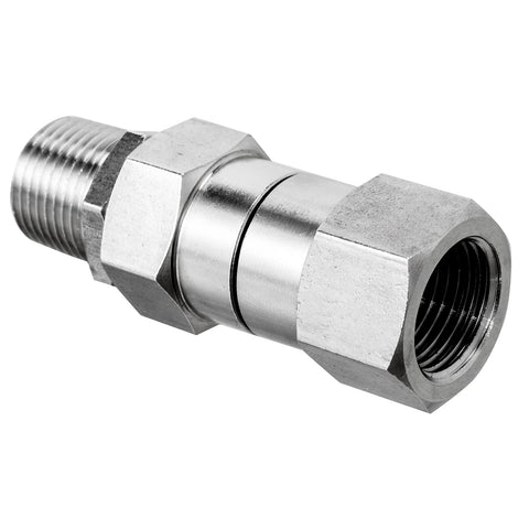 Raincovo pressure washer swivel provides 360-degree maneuverability for easier cleaning.