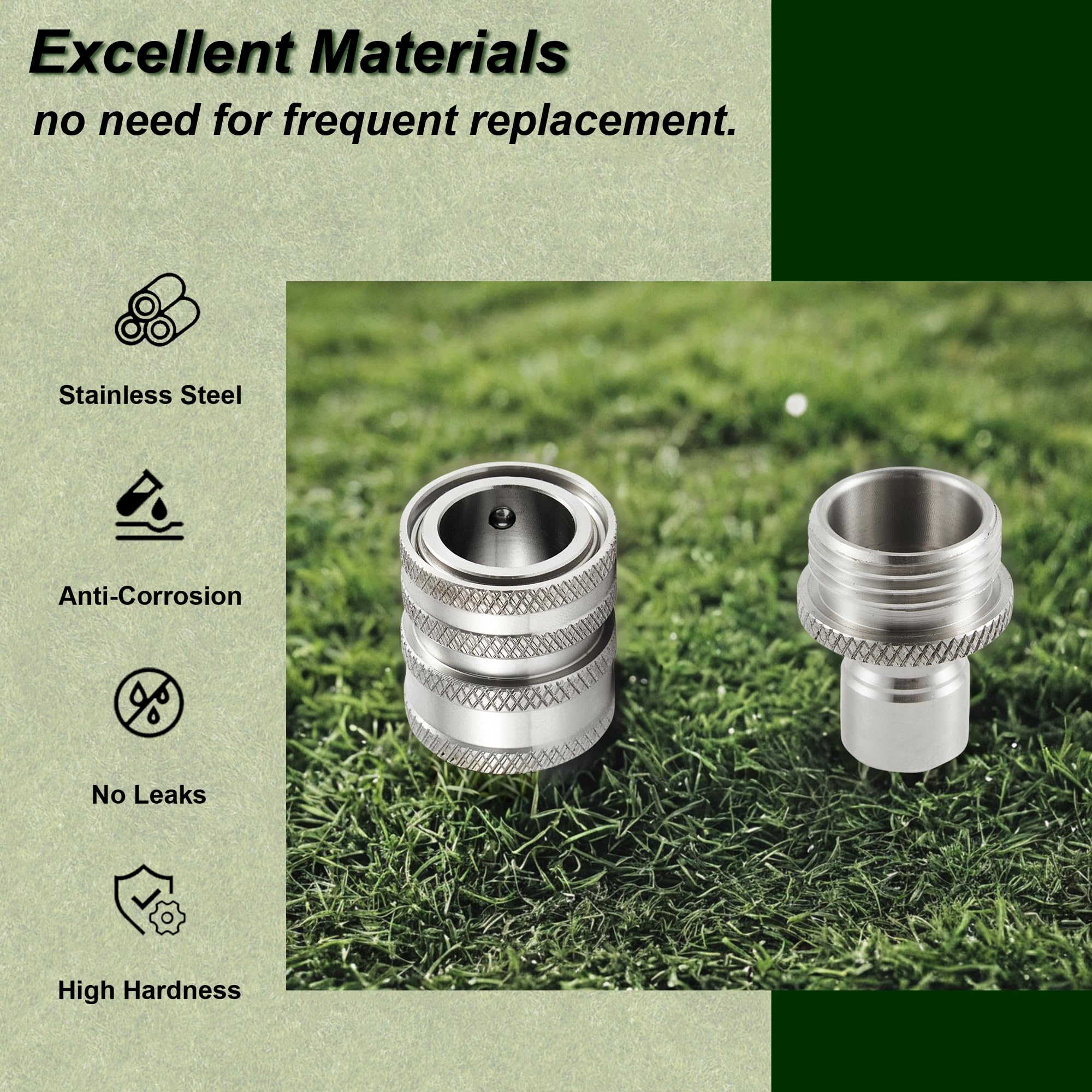 Raincovo quick release hose connector assembly for seamless fitting