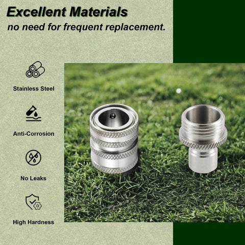 Raincovo quick release hose connector assembly for seamless fitting