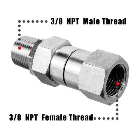 Raincovo SS304 stainless steel fittings ensure corrosion resistance for tough jobs.