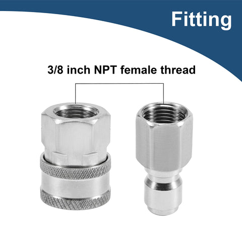Raincovo stainless steel pressure washer adapter resists rust for durability.