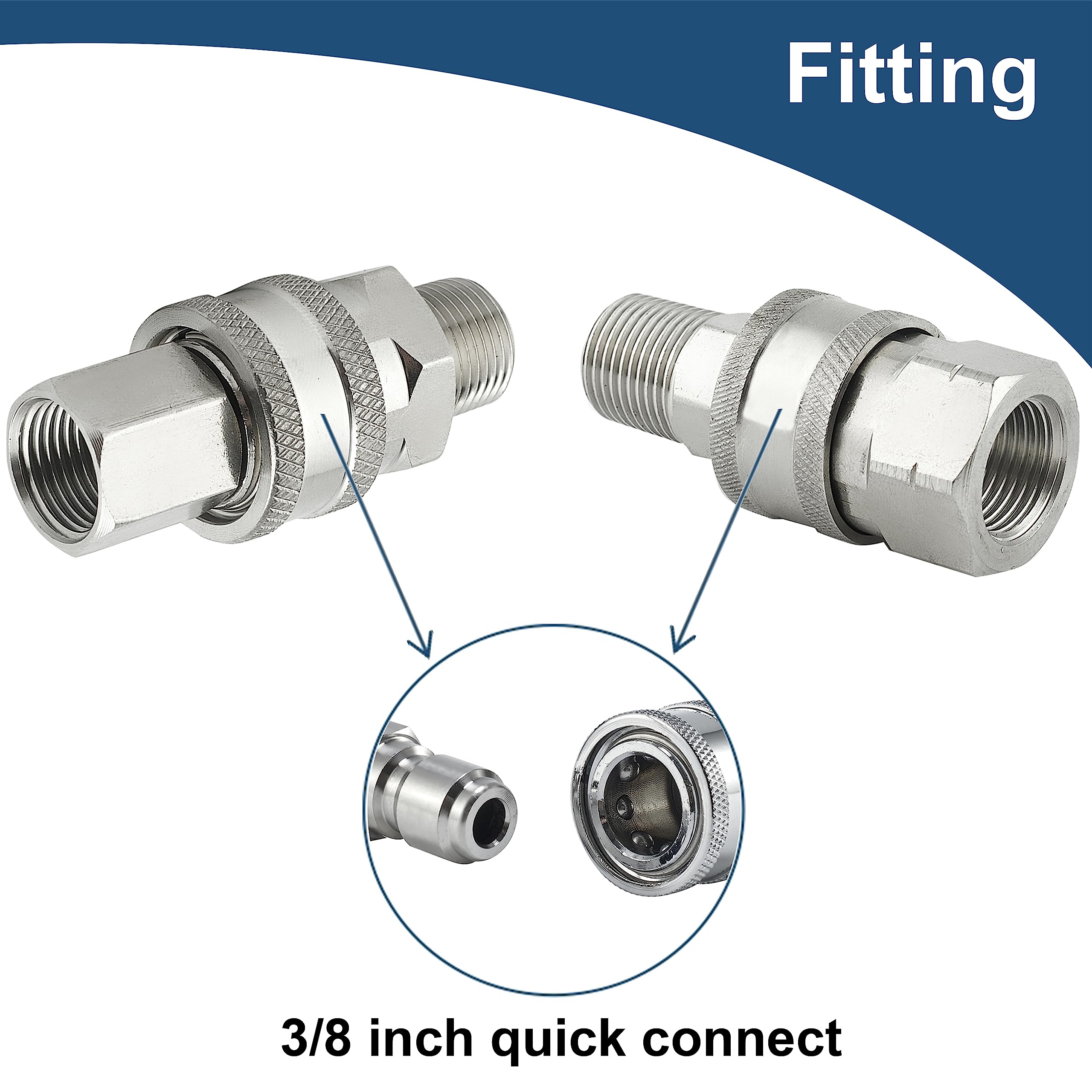 Raincovo stainless-steel quick-connect fittings for durable rust-resistant performance