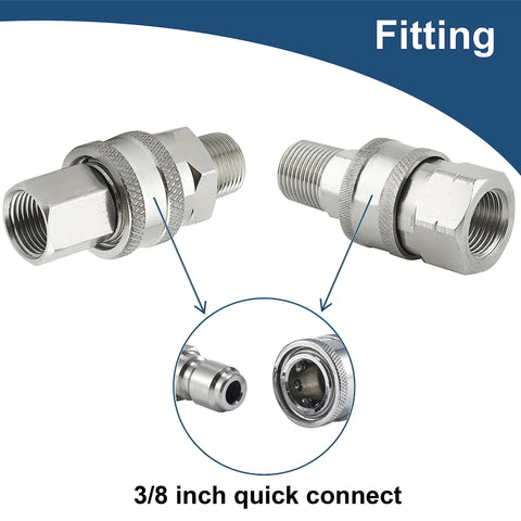 Raincovo stainless-steel quick-connect fittings for durable rust-resistant performance