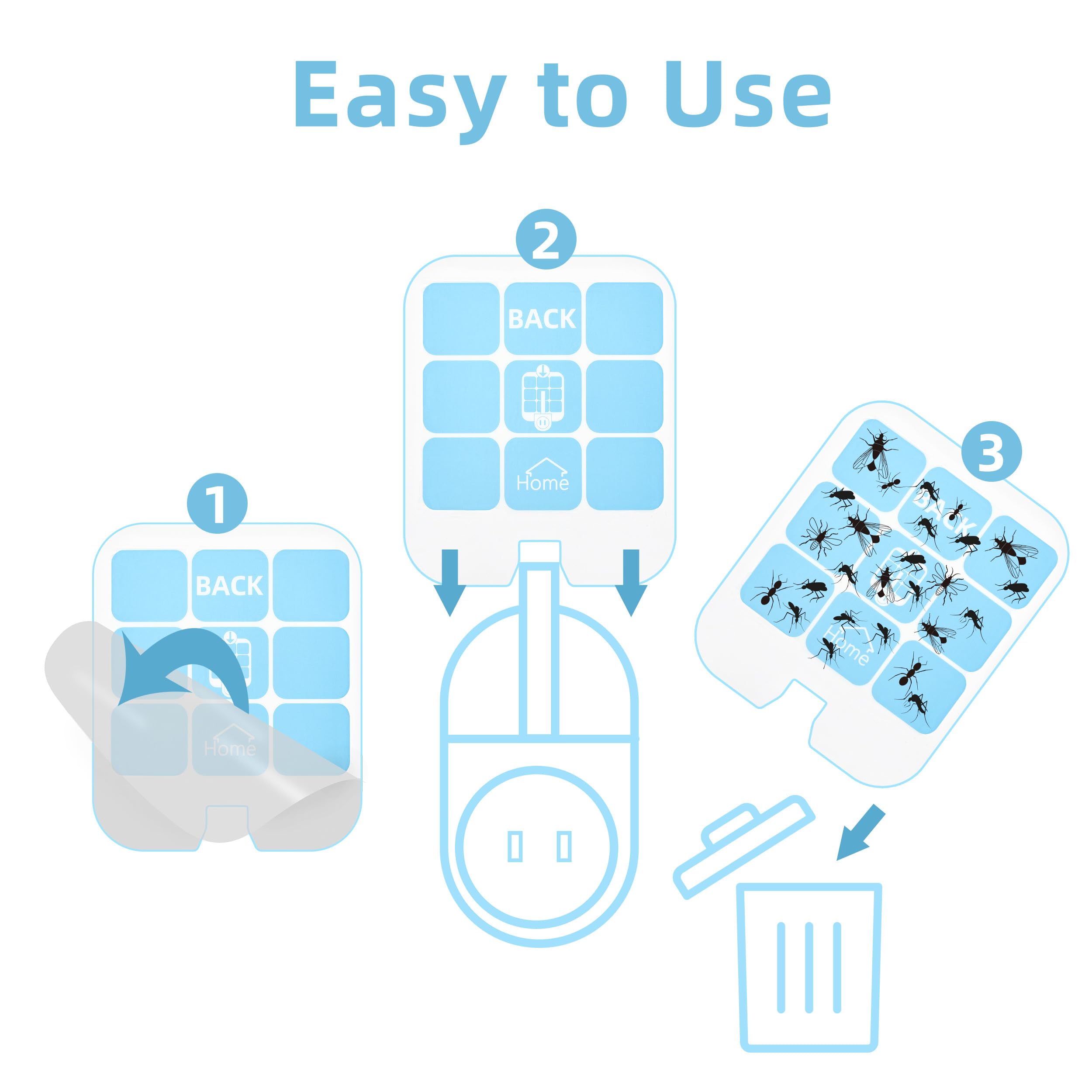 Raindot DT3005W compatible trap refill enhances plug-in insect control