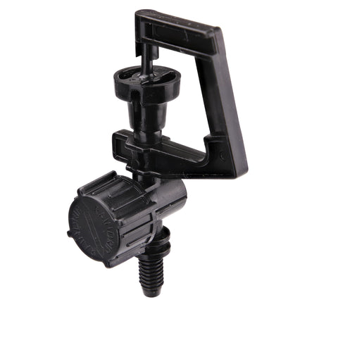 Raindrip A184010B adjustable flow sprinkler delivers full-circle coverage for garden beds.