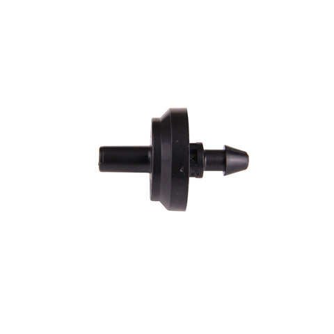 Raindrip color-coded black 1 GPH emitter for medium soil watering.