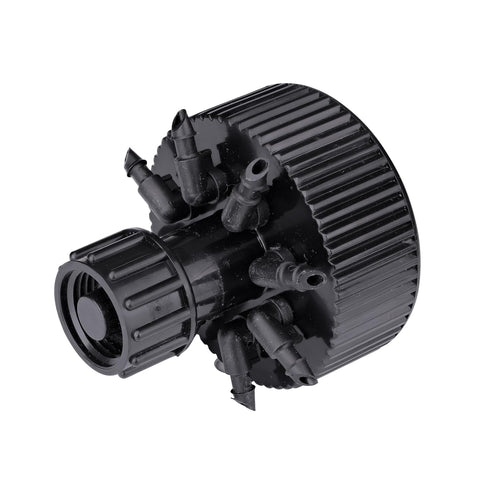 Raindrip Hydro-Port flow adjustment knob and swivel arms for fine-tuning