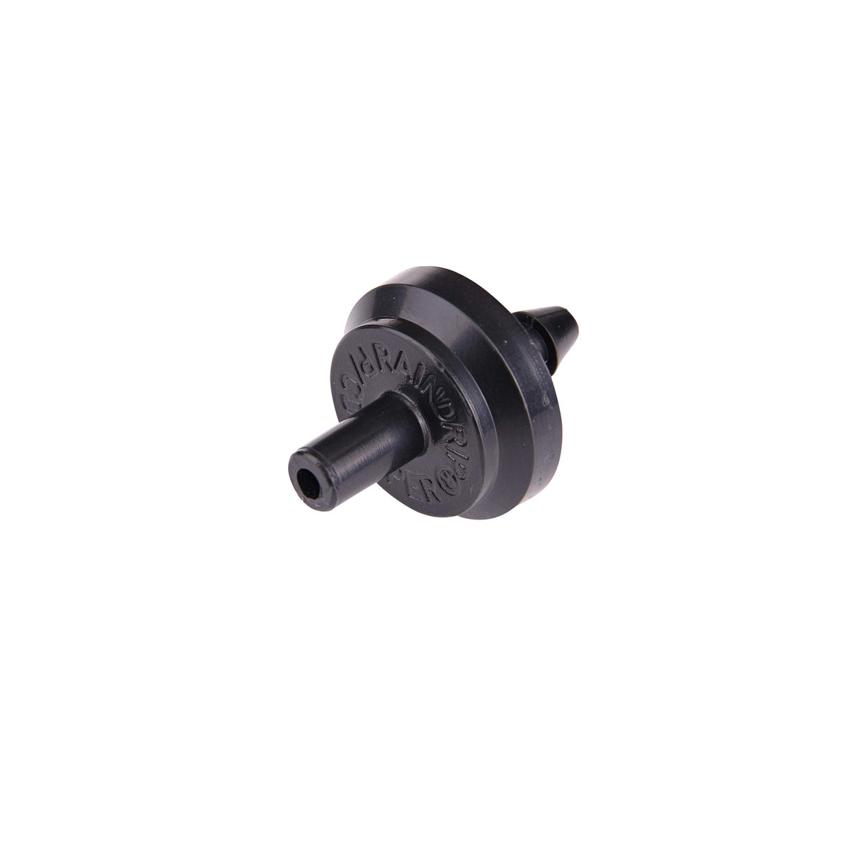 Raindrip PC4050B emitter delivers 1 GPH for uniform garden irrigation.