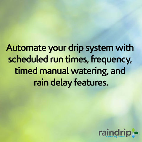 Raindrip R675CT inlet connection simplifies installation from faucet to tubing