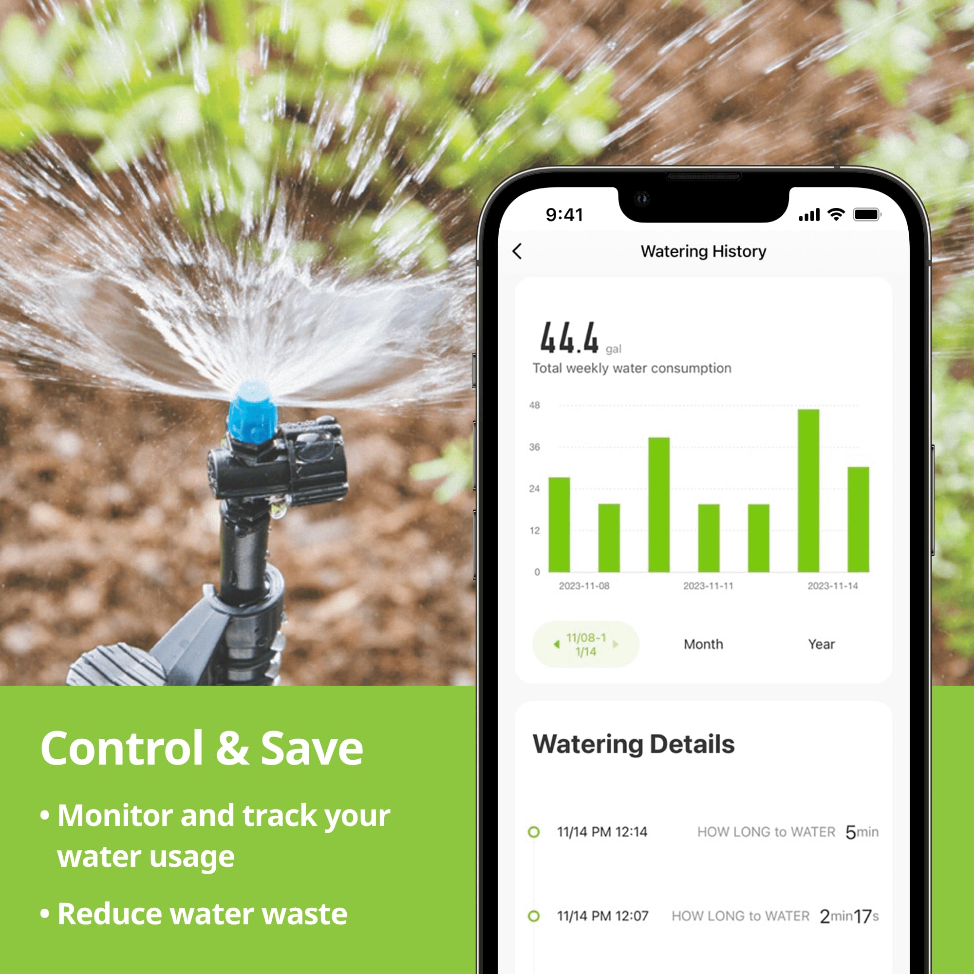 Raindrip R875CT outlet connection demonstrates hose bibb compatibility