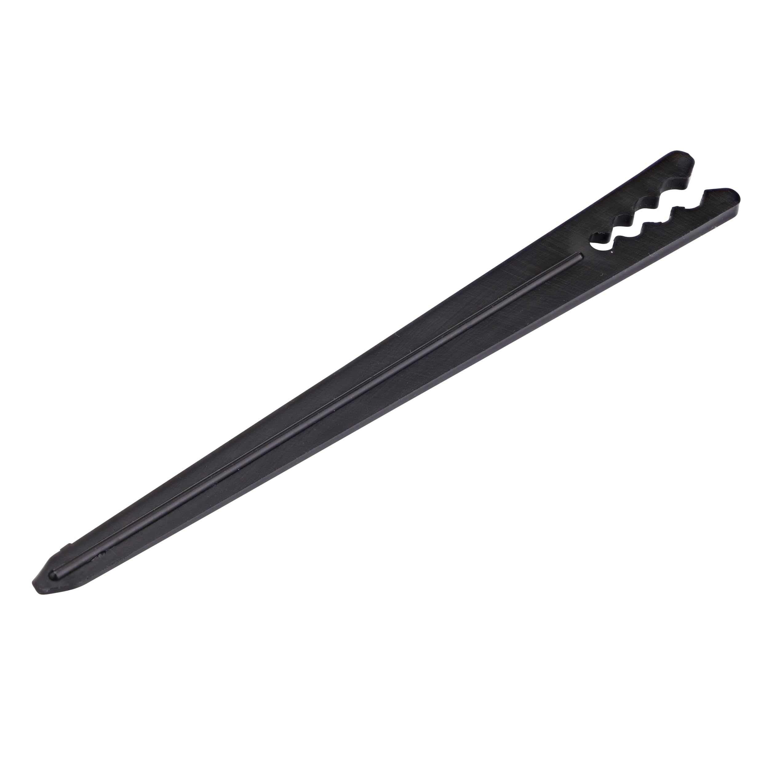Raindrip tubing stake 6in secures tubing near plant roots for stable emitter placement.