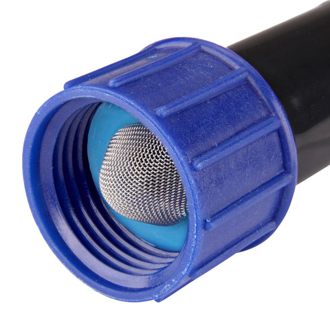 Raindrip filter washer in action guarding drip line from clogs