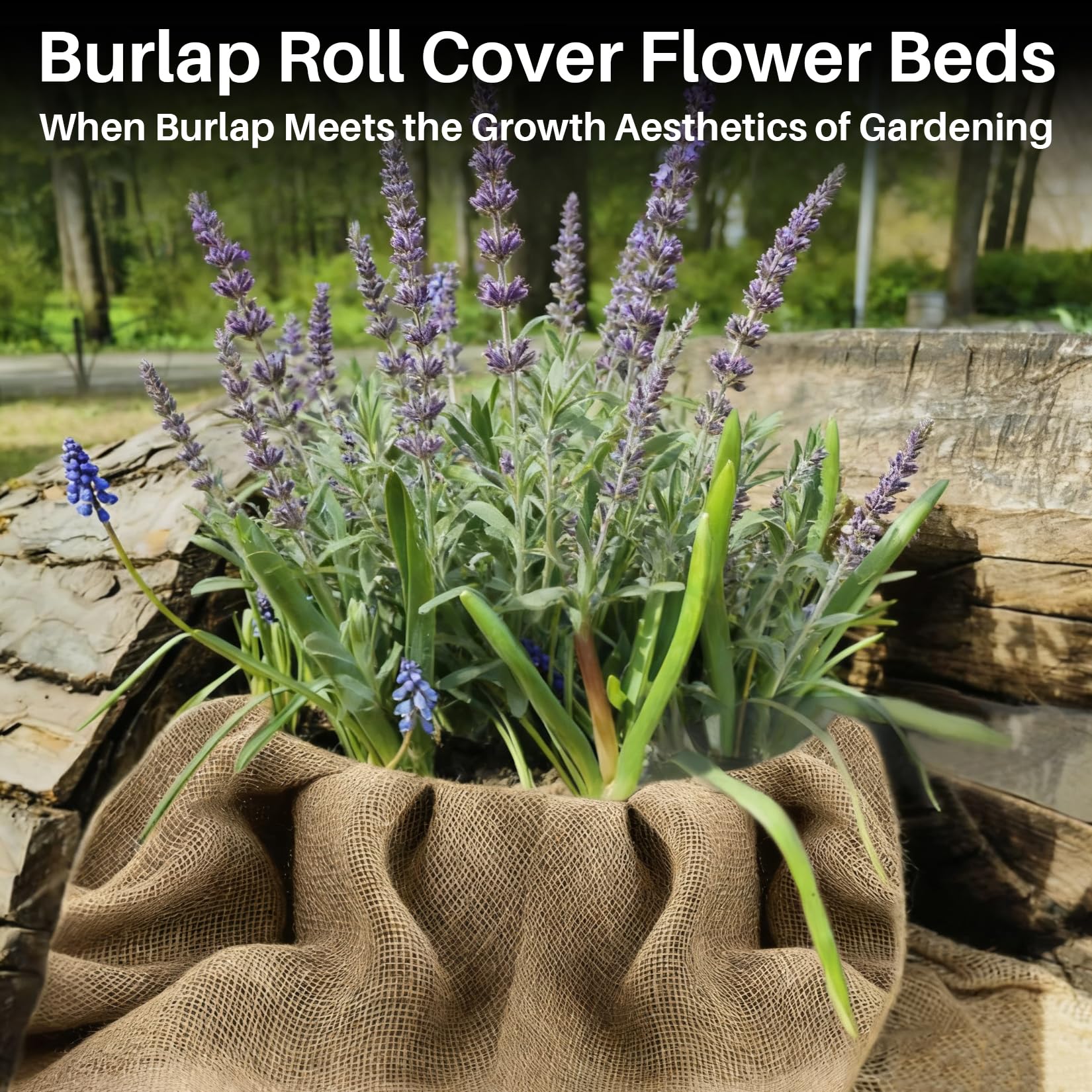 RAINFLOW Burlap Roll allows air and moisture around plants for healthier growth.